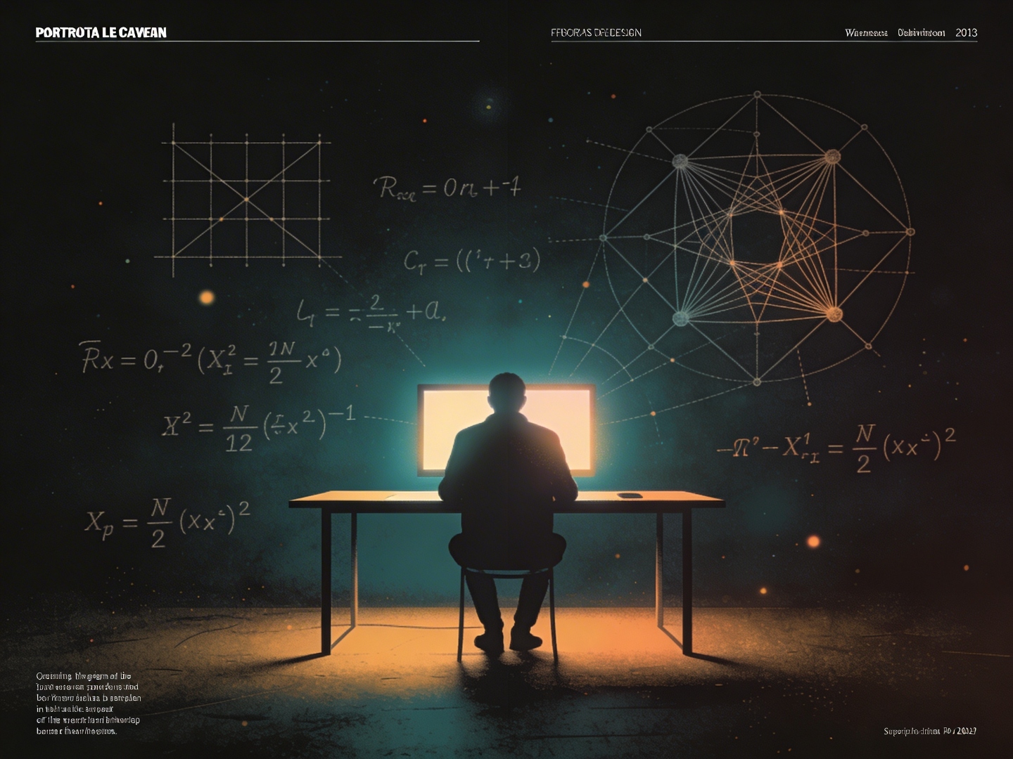 B. Jones — silhouette at desk with equations and graph